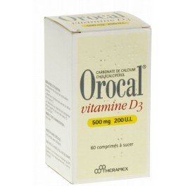 OROCAL D3 500MG/200UI, 60 comprimés