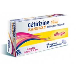 CETIRIZINE RMO 10MG, 7 comprimés