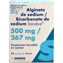 ALGINATE/BICARBONATE DE SODIUM SAND, 24 sachets à boire