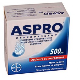 ASPRO 500, 36 comprimés effervescents