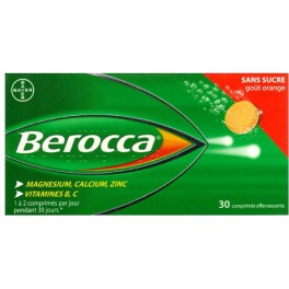 BEROCCA SANS SUCRE - 30 COMPRIMES EFFERVESCENTS