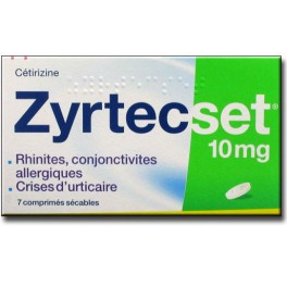 ZYRTECSET 10MG, 7 comprimés