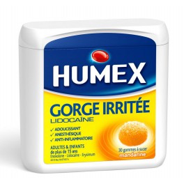 HUMEX GORGE IRRITEE LIDOCAINE. GOM 30