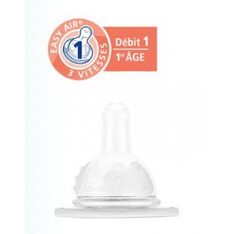 DODIE TETINE INI+ 3 VITESSES DEBIT 1ER ÂGE SILICONE x2 DODIE TETINE INI+ 3 VITESSES DEBIT 1ER ÂGE SILICONE x2