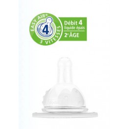 DODIE TETINE SILICONE 3 VITESSES LIQUIDE EPAISSE DEBIT 4 2EME ÂGE x2