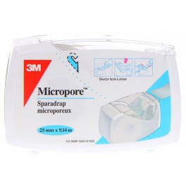 MICROPORE SPARADRAP BLANC GEANT 25MMx9.14M