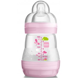 MAM BIBERON ANTI-COLIQUE TETINE DEBIT 2 ROSE 260ML