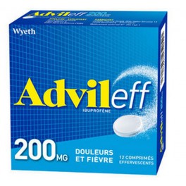 ADVILEFF 200MG, 12 comprimés effervescents CPR EFFV BT12