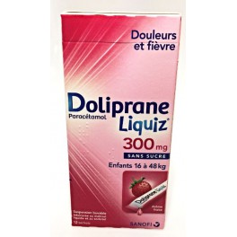 DOLIPRANE LIQUIZ 300MG 12 SAC FRAISE