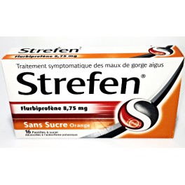 STREFEN ORANGE 8MG75 SANS SUCRE PAST16 STREFEN ORANGE 8MG75 SANS SUCRE PAST16