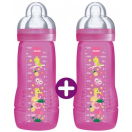 MAM BIBERON 2 AGE CIRQUE FILLE LOT DE 2 330ML 