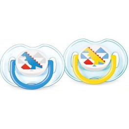 AVENT SUCETTES EN SILICONE DECOR 0-6 MOIS X2 AVENT SUCETTES EN SILICONE DECOR 0-6 MOIS X2