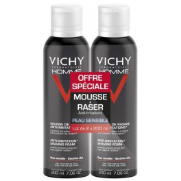 VICHY HOMME MOUSSE A RASER ANTI-IRRITATIONS CO2 2X200ML