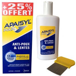 APAISYL TRAITEMENT ANTI-POUX ET LENTES LOTION 250ML 